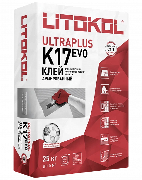 Купить ULTRAPLUS K17 (С1T) - клеевая смесь (26kg bag) в Уфе
