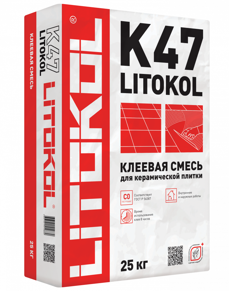 Купить LitoKol K47 серый-клеевая смесь 25kg bag в Уфе #2
