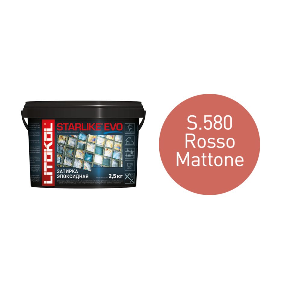 Купить STARLIKE EVO S.580 ROSSO MATTONE затир.смесь (2,5kg bucket) в Уфе