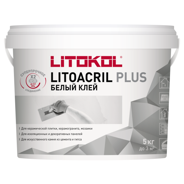 Купить LITOACRIL PLUS - пастообразный клей 5kg bucket в Новосибирске-1