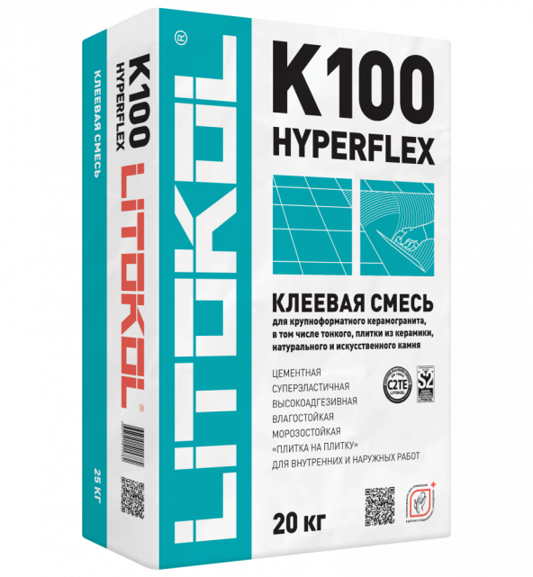 Купить HYPERFLEX K100 белый-клеевая смесь 20kg bag в Новосибирске-2