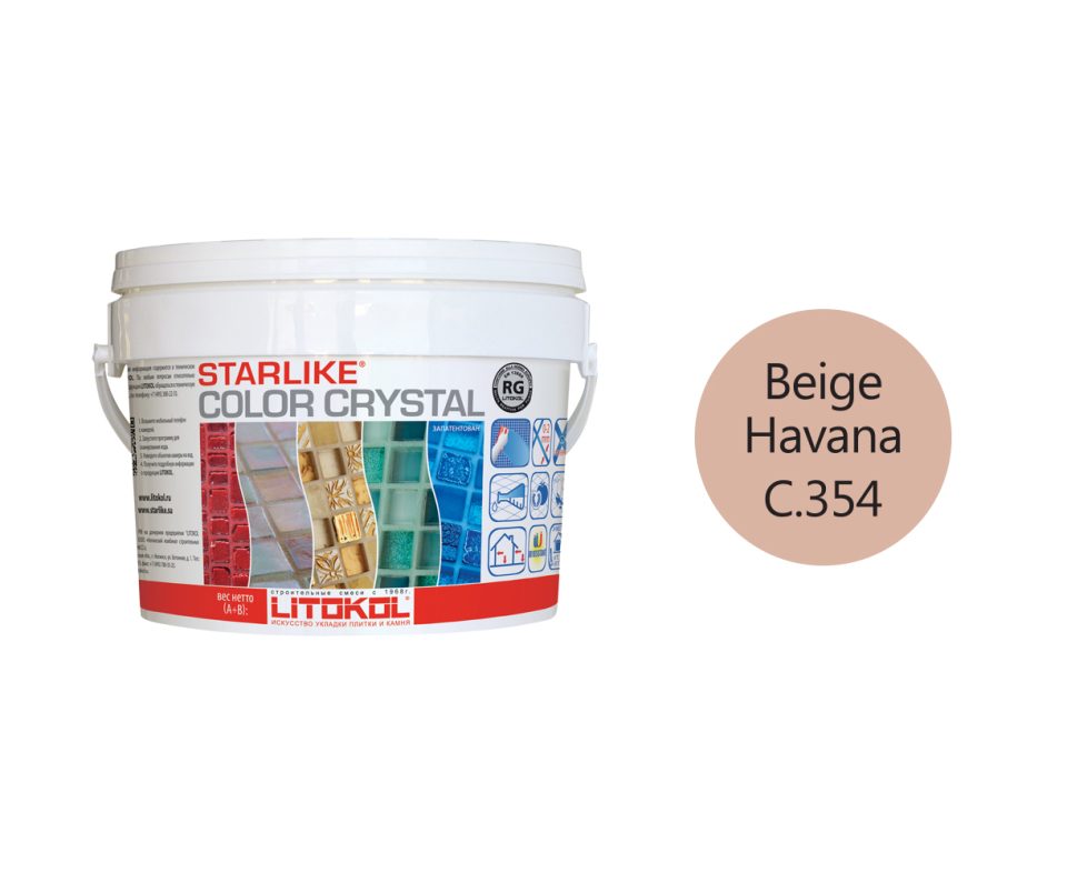 Купить LITOCHROM Starlike C.354 СOLORCRYSTAL BeigeHavana 2,5kg bucket в Уфе