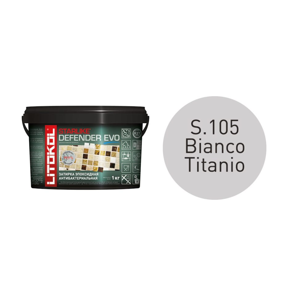 Купить STARLIKE Defender EVO S.105 BIANCO TITANIO эпоксидный состав 2,0 kg bucket в Уфе #2