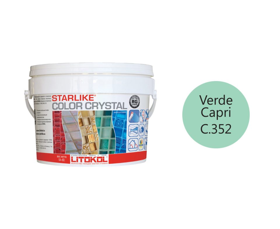 Купить LITOCHROM Starlike C.352 СOLORCRYSTAL VerdeCapri 2,5kg bucket в Уфе