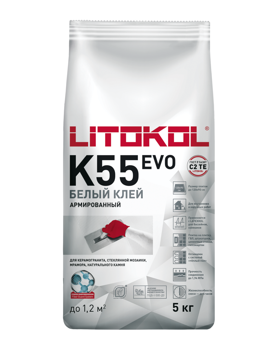 Купить LitoPlus K55-клеевая смесь 5kg Al.bag в Уфе