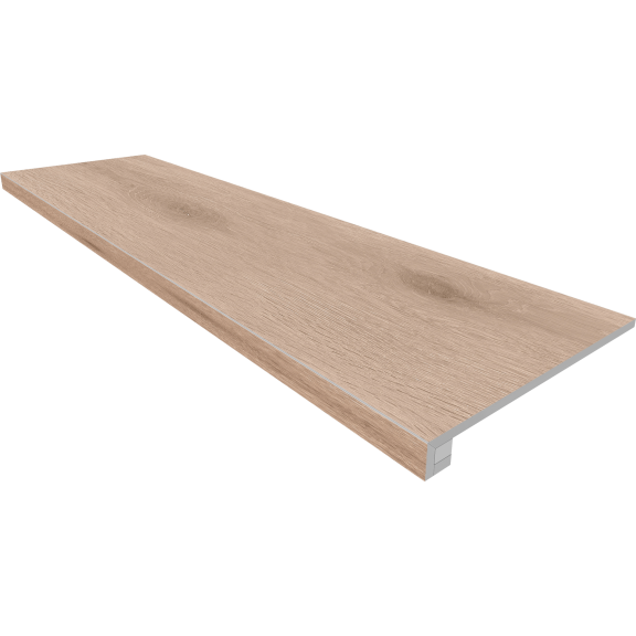 Комплект (Ступень SI01 (33x120) непол. (прямоугол. бортик) + Подступенок (14,5x120))