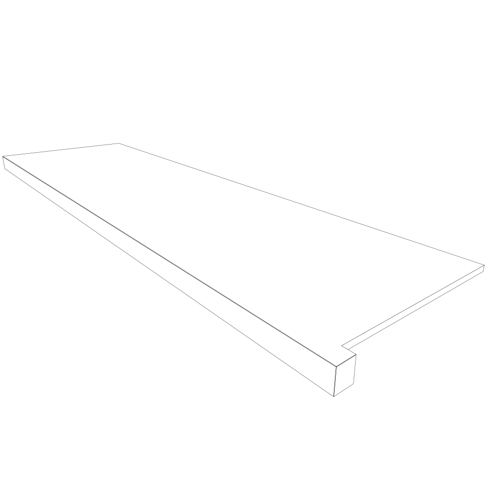 Купить Подоконник угловой SM02 33х120 полир. с боковым выступом (левый) в Уфе #2