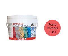 Купить LITOCHROM Starlike C.351 СOLORCRYSTAL RossoPompei 2,5kg bucket в Уфе
