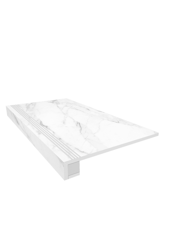 Купить Комплект (Ступень SM01 (33x120) непол. (прямоугол. бортик) с насечками + Подступенок (14,5x120)) в Новосибирске-1