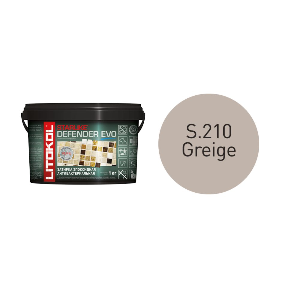 Купить STARLIKE Defender EVO S.210 GREIGE антибакт.затир.смесь 1kg bucket в Уфе