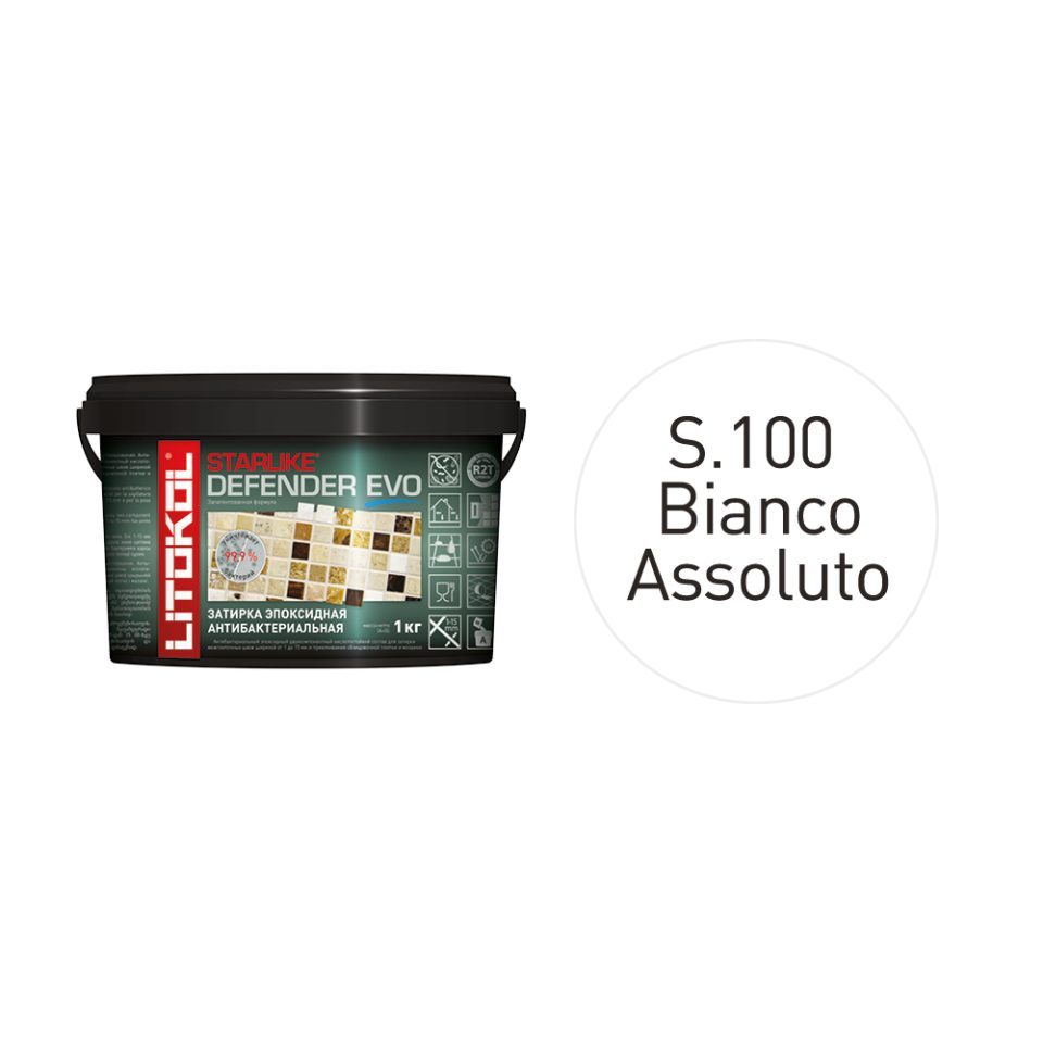 Купить STARLIKE Defender EVO S.100 BIANCO ASSOLUTO антибакт.затир.смесь 2kg bucket в Уфе #2