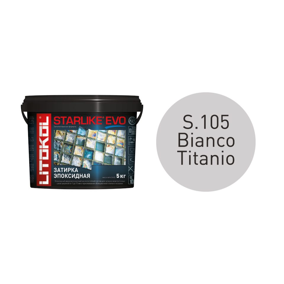 Купить STARLIKE EVO S.105 BIANCO TITANIO затир.смесь (5kg bucket) в Уфе #2