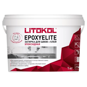 Купить EpoxyElite Е.100 СУПЕРБЕЛЫЙ эпоксидный состав для укладки и затирки плитки и мозаики (1,0 kg bucket) в Нижнем Новгороде