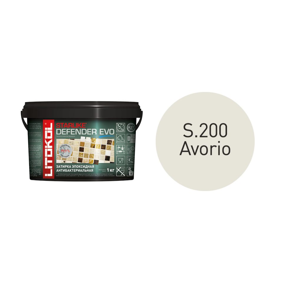 Купить STARLIKE Defender EVO S.200 AVORIO эпоксидный состав 2,0 kg bucket в Уфе #2