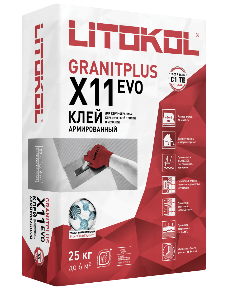 Купить LITOKOL X11 EVO GRANITPLUS (25kg bag) в Уфе