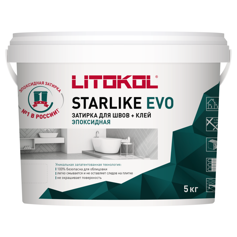 Купить STARLIKE EVO S.110 GRIGIO PERLA затир.смесь (5kg bucket) в Уфе