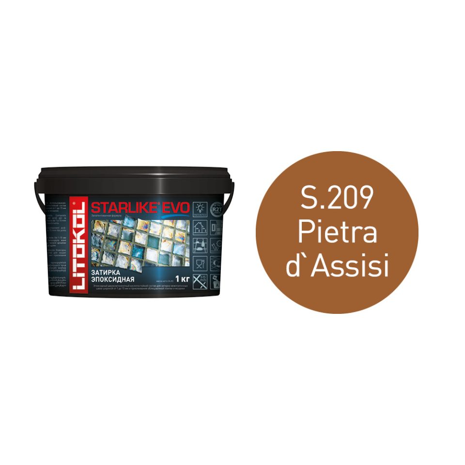 Купить STARLIKE EVO S.209 PIETRA D`ASSISI эпоксидный состав 1,0 kg bucket в Уфе #2