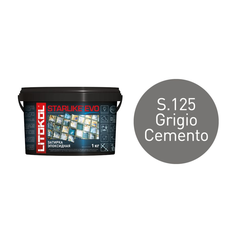 Купить STARLIKE EVO S.125 GRIGIO CEMENTO затир.смесь (1kg bucket) в Уфе #2