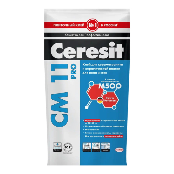 Купить Ceresit CM11/5кг, PRO Плиточный клей, РФ в Краснодаре-1