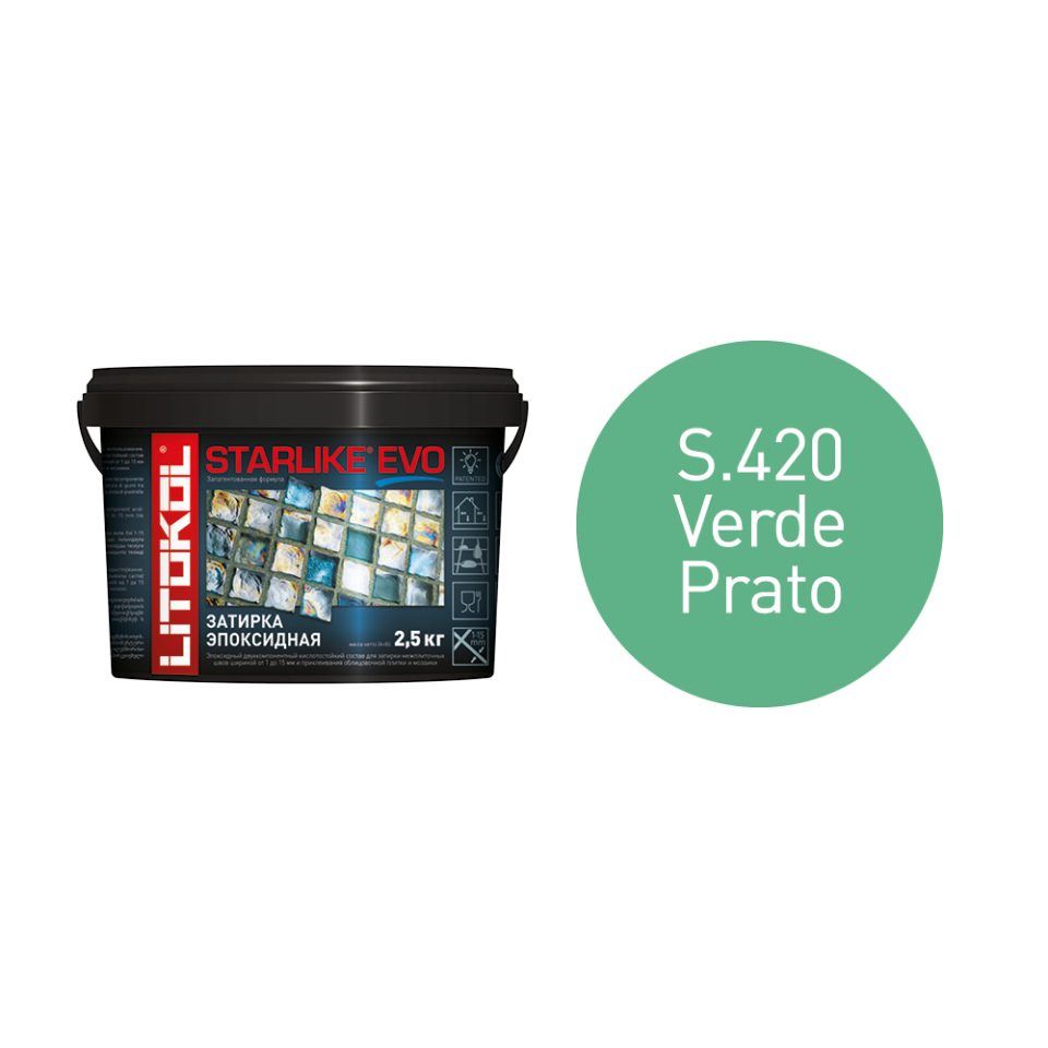 Купить STARLIKE EVO S.420 VERDE PRATO затир.смесь (2,5kg bucket) в Уфе