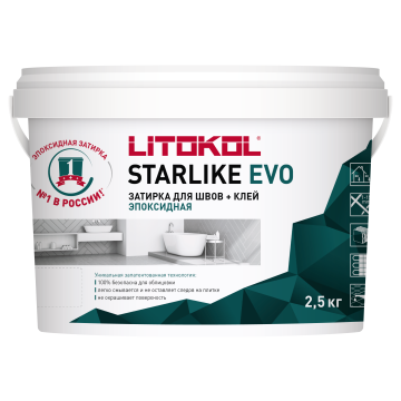 Купить STARLIKE EVO S.110 GRIGIO PERLA затир.смесь (2,0 kg bucket) в Уфе