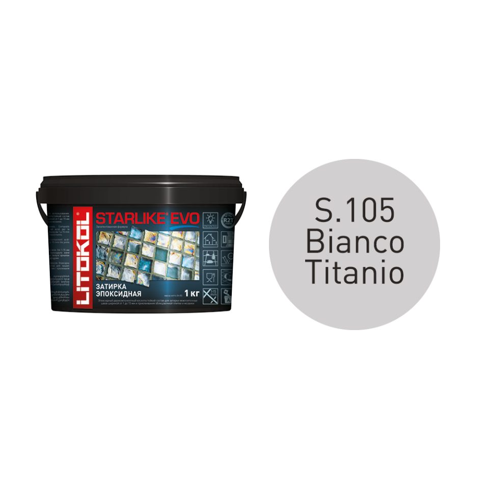 Купить STARLIKE EVO S.105 BIANCO TITANIO затир.смесь (1kg bucket) в Уфе #2